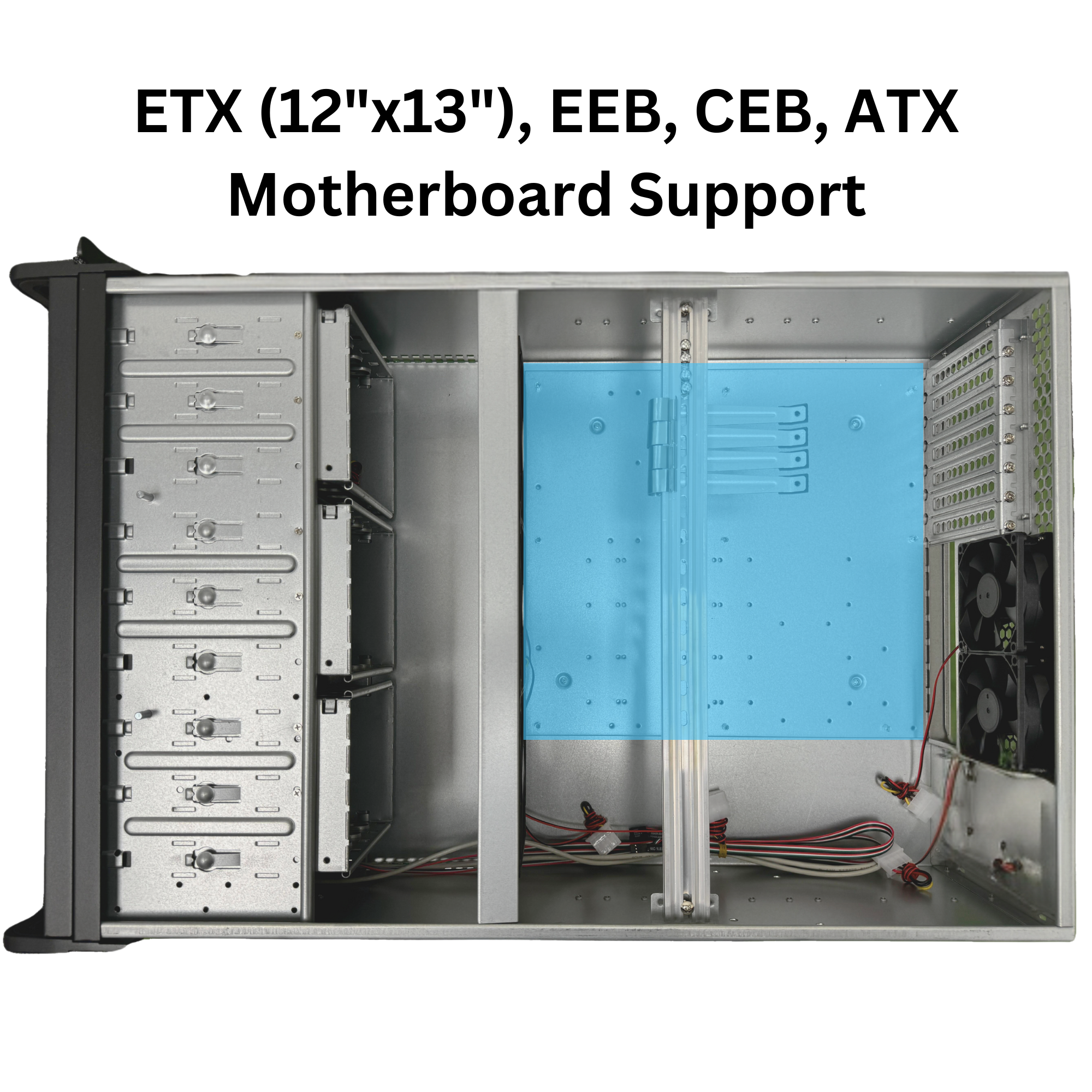 RACKOWL 4U Rackmount Server Chassis Case, 15* HDD Bays, E-ATX/ CEB/ EEB/ ATX Mobo, Fan: Front 3*120mm, Mid 3*120mm, Rear 2*80mm, Front Panel Lock