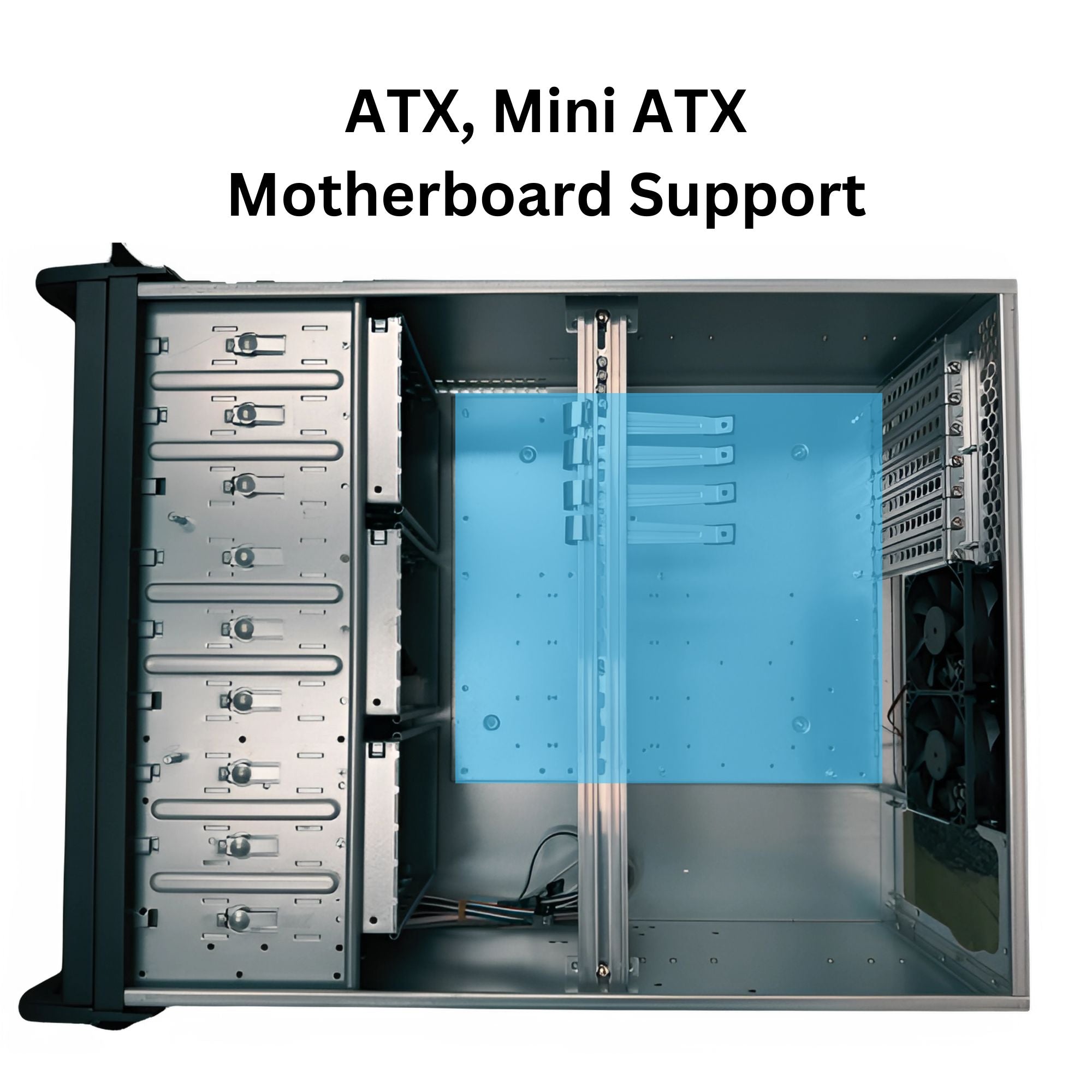 RackOwl 4U Server Chassis, Rackmount Server Case; 15x 3.5" HDD Bays, Support ATX/ CEB Motherboard; Fans: Front 3x 120mm& Rear 2x 80mm, Front Panel Lock, Size: 16.8x 7.0x 21.1"