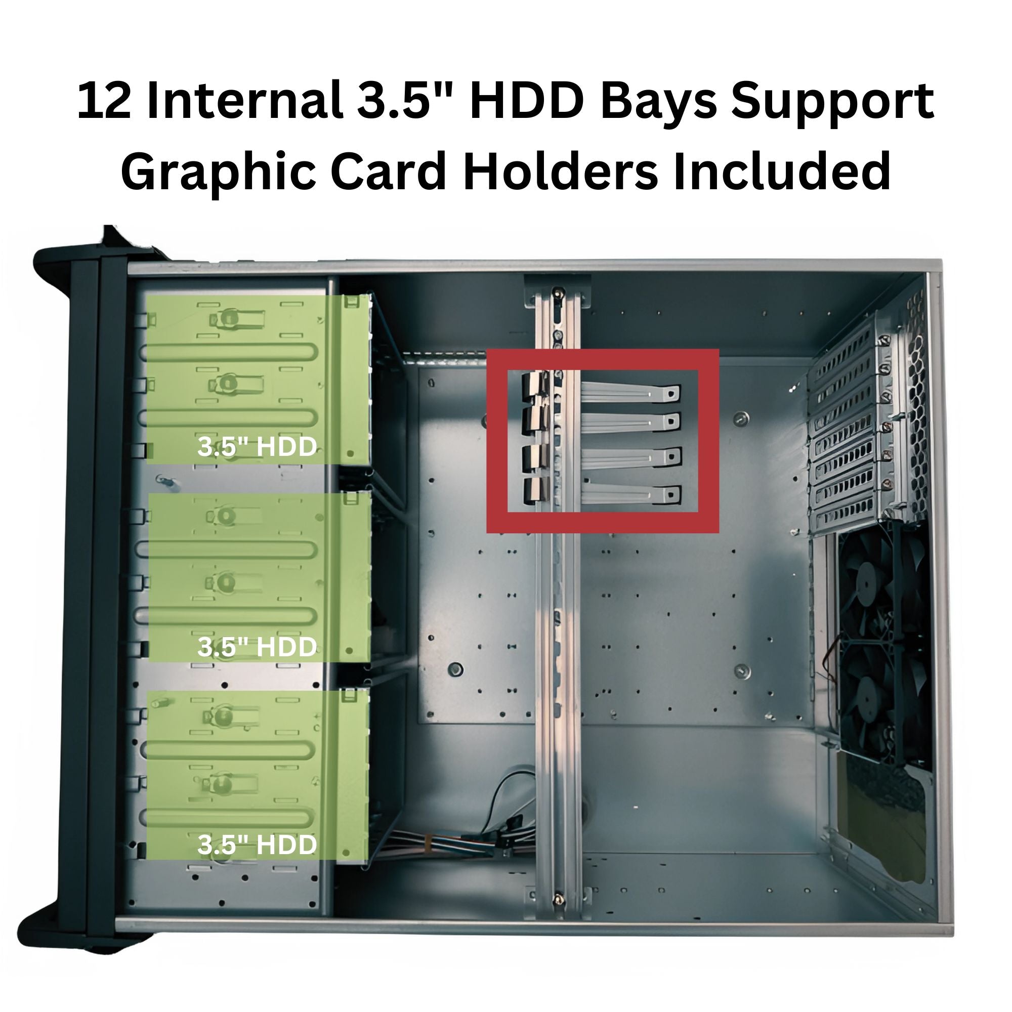 RackOwl 4U Server Chassis, Rackmount Server Case; 15x 3.5" HDD Bays, Support ATX/ CEB Motherboard; Fans: Front 3x 120mm& Rear 2x 80mm, Front Panel Lock, Size: 16.8x 7.0x 21.1"