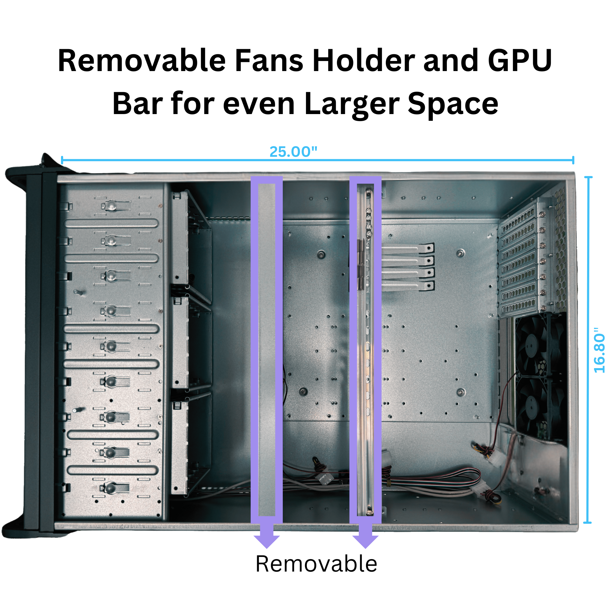 RACKOWL 4U Rackmount Server Chassis Case, 15* HDD Bays, E-ATX/ CEB/ EEB/ ATX Mobo, Fan: Front 3*120mm, Mid 3*120mm, Rear 2*80mm, Front Panel Lock