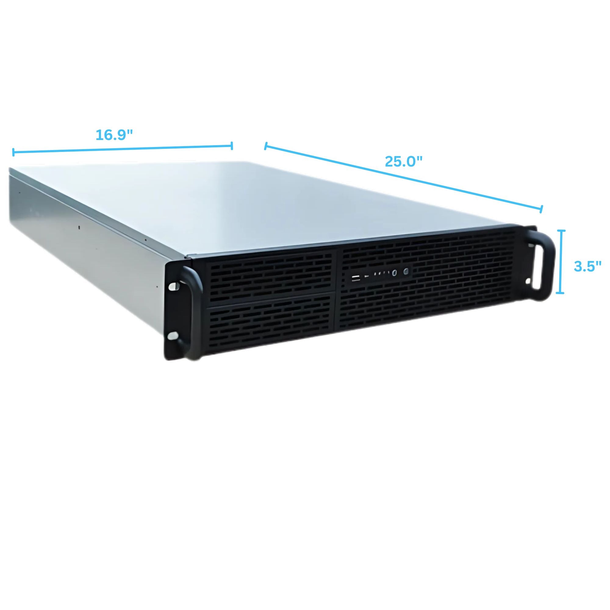 RackOwl 2U Server Chassis, Rackmount Server Case, 8x HDD Bays (6*3.5" & 2*5.25"); E-ATX / CEB/ EEB / ATX Mobo, Mid Fans 4x 80mm, Size:16.8x 3.5x 25.0"