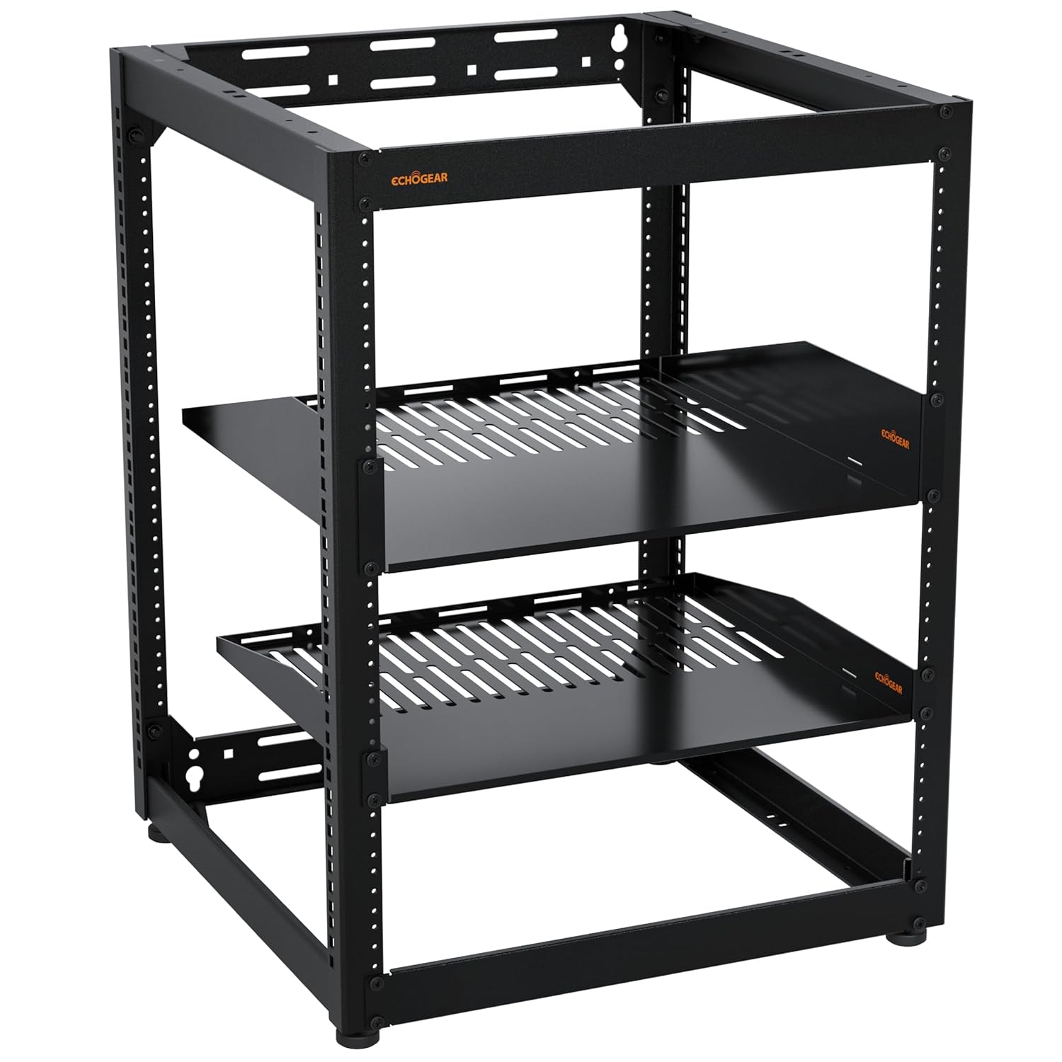 RackOwl 15U Open Frame 4 Posts Rack for Servers & AV Gear