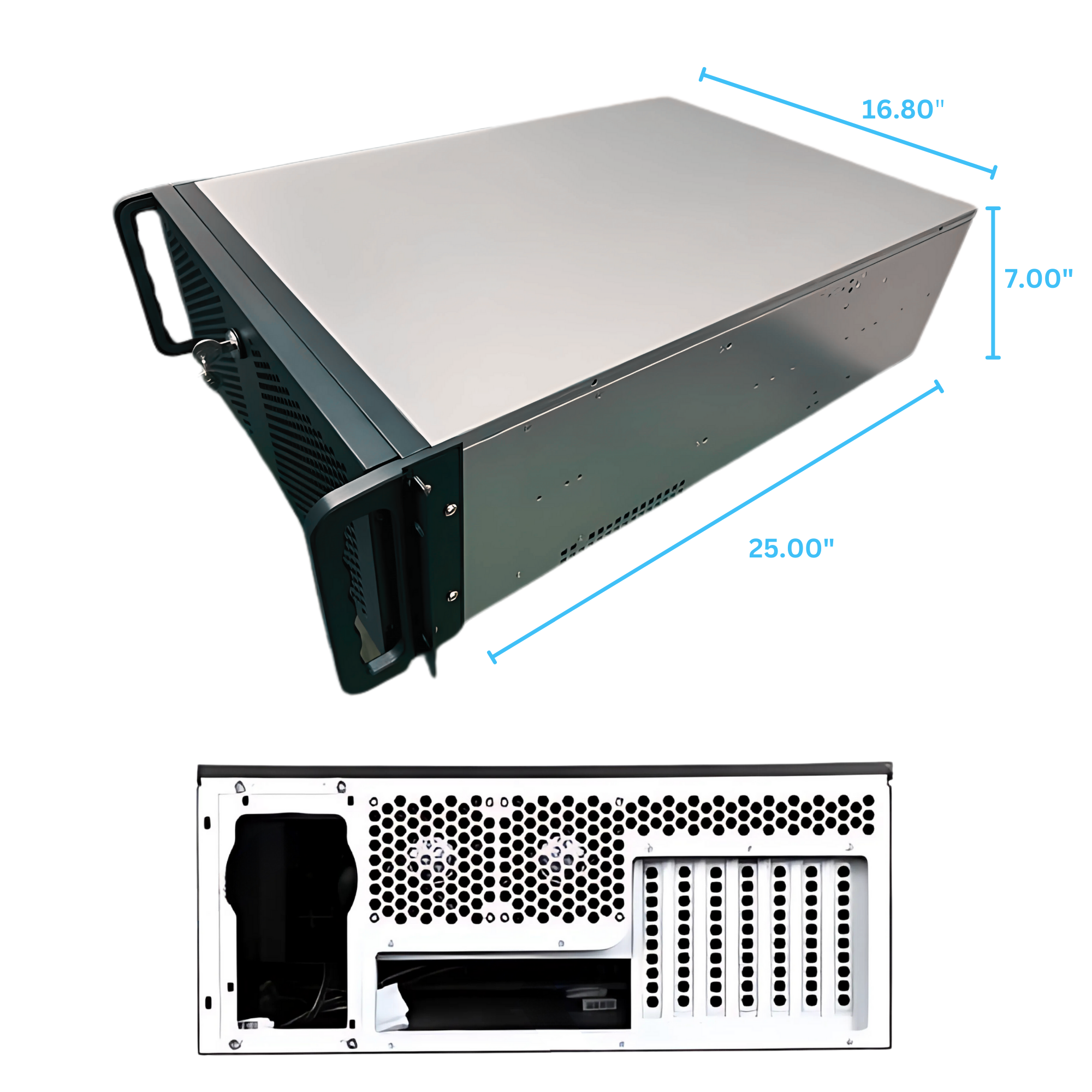 RACKOWL 4U Rackmount Server Chassis Case, 15* HDD Bays, E-ATX/ CEB/ EEB/ ATX Mobo, Fan: Front 3*120mm, Mid 3*120mm, Rear 2*80mm, Front Panel Lock