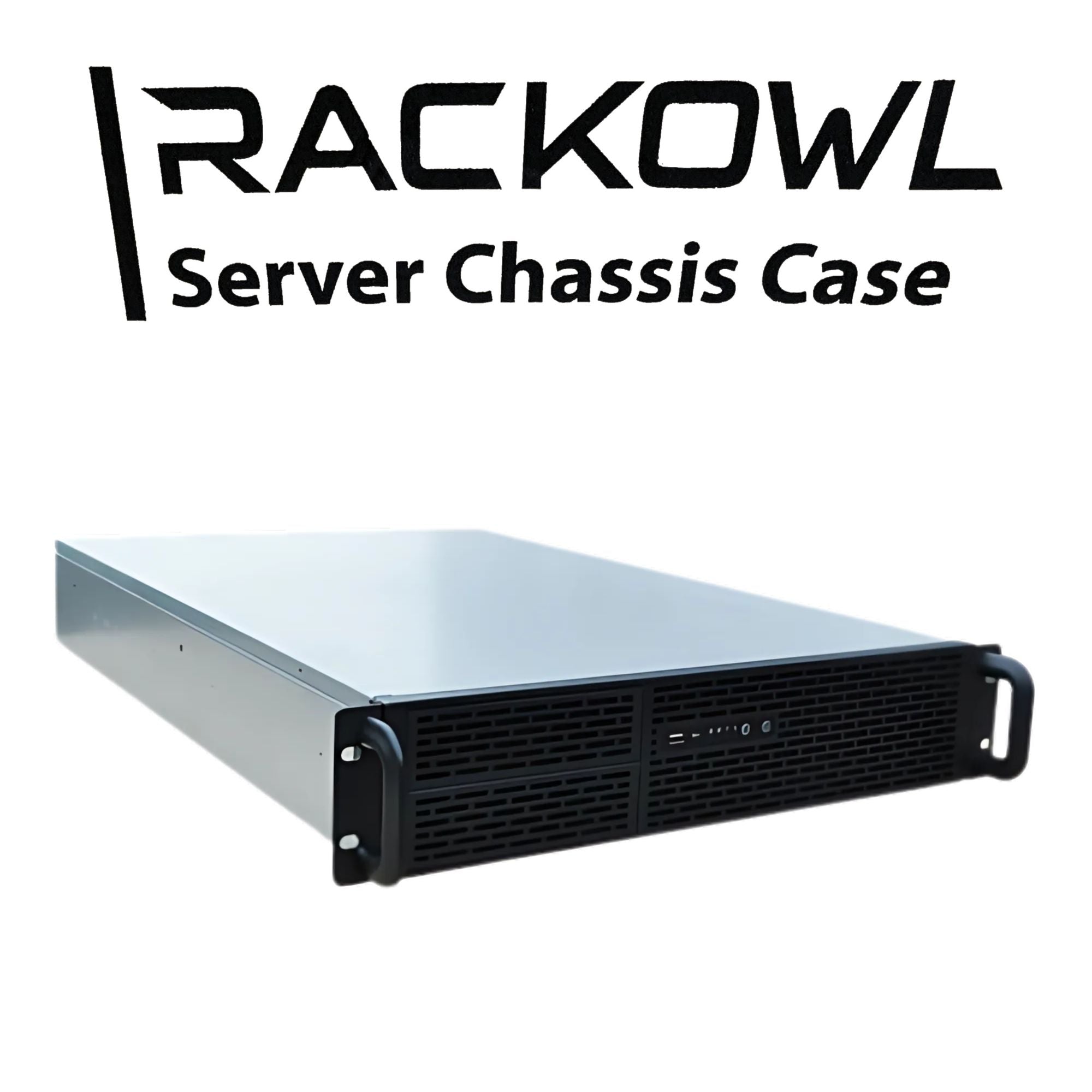 RackOwl 2U Server Chassis, Rackmount Server Case, 8x HDD Bays (6*3.5" & 2*5.25"); E-ATX / CEB/ EEB / ATX Mobo, Mid Fans 4x 80mm, Size:16.8x 3.5x 25.0"